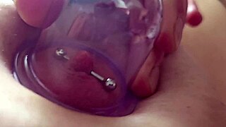 suck hard my pierced puffy nipples while pumping big tits close up pov milf
