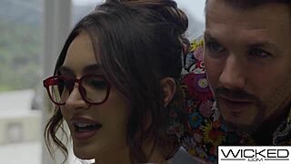 Nerdy Big-Titted GF Rides Hard After Help