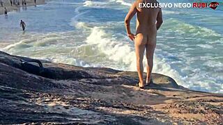 Humiliated Cuck Watches Wife Gangbanged By Over 20 Big Black Cocks On Beach