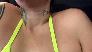 Tanned Gym Babe in Thong Bikini Teases Wet Pussy at Copacabana Beach Workout Nearly Gets Kicked Out