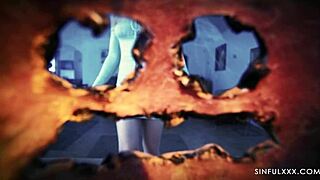 i can't believe this milf cop is fingering her shaved pussy on halloween!