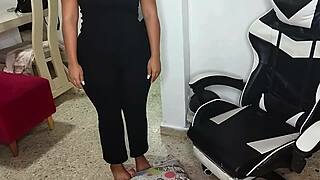 at home she cheats bending over for step-nephew's deepthroat doggystyle rimjob cum