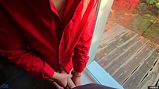 Step Sister Makes Step Brother Cum in Panties as Step Mom Waits in Car!