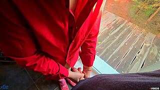 Step Sister Makes Step Brother Cum in Panties as Step Mom Waits in Car!