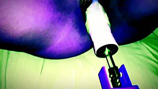 ebony teen rides dildo to an out-of-this-world squirting orgasm