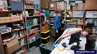 i catch skinny shoplifter and give her a firm lesson in the back