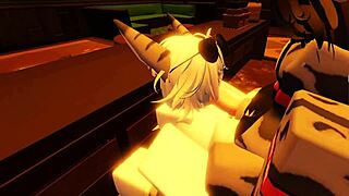 shark girl furry masturbates juicy pussy solo in roblox bedroom