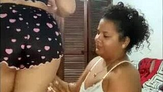 two curvy latina lesbians hump pussies and lick during hot foreplay?