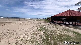 i met this sexy brazilian beach babe and fucked her raw in abandoned kiosk creampie finish