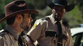 police babe nicole kitt bends over desk for huge cock pounding in interrogation room