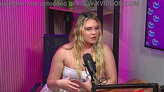 Big ass blonde latina milf unleashes natural tits in wild lesbian lingerie romp