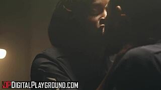 police babe nicole kitt bends over desk for huge cock pounding in interrogation room