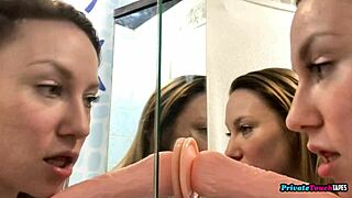 Skinny Russian Blonde Deepthroats Massive Dildo in Perverted Solo Fetish