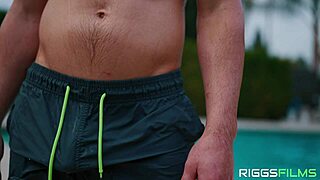 Blonde Fitness Model Rides Cock Poolside With Wet Pussy Dripping