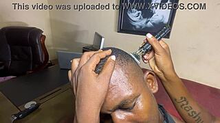 Personal Stylist Cuts Hair Naked for Me and Customer