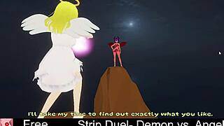 i strip against demon in erotic angel duel ripping clothes
