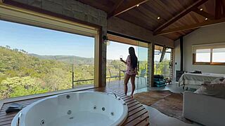 renatinha's big latina tits beg for naughty cabana play?