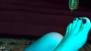 Goddess Feet Dripping Honey Licked By Bisexual Brunette And Redhead Slaves