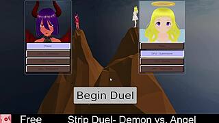 i strip against demon in erotic angel duel ripping clothes