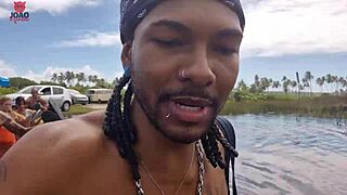 nudist beach orgy erupts with lunna geek's tight pussy double vaginal by joao pitbull