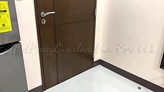 Roommate's Wild Dream! Creampie Fuck in My Bathroom While Wet Scandal!