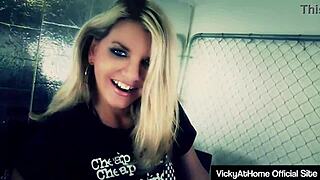 whoa vicky vette's massive tits squeeze bfs cock to face blast 💦