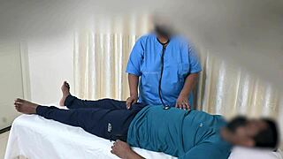 Nurse strokes patient to happy ending cumshot right in the hospital room