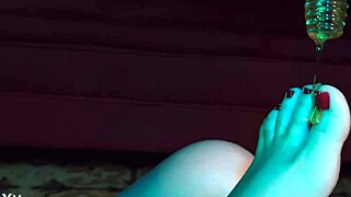 Goddess Feet Dripping Honey Licked By Bisexual Brunette And Redhead Slaves