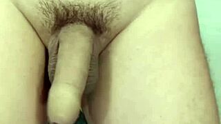 Man Undresses Sniffing Panties Beside Small Cock Water Shoes