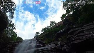 caught fucking publicly at waterfall - wanna see alemaohub's deepthroat cowgirl action?