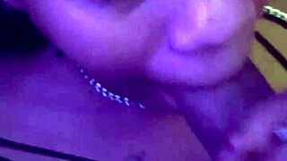 young ebony babe licks balls moans as big black cock unloads facial