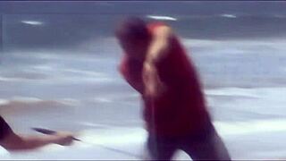 auroara snow spreads shaved pussy wide for big cock pounding in snowy outdoor fuck