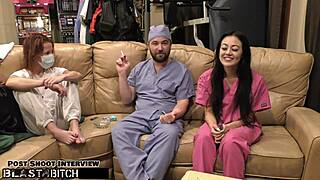 i became nurse blaire celeste's patient but her mouth got blasted with huge cum load deepthroat gagging
