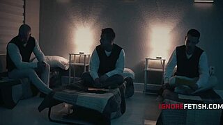 Curvy fat short hair babe gangbanged bizarre Christmas parody eye rolling