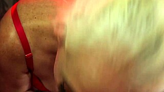 wanna see this blonde milf slobber on cock with deepthroat spit worship?