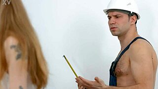 Sasha Paige Tempts Workmen Into Airtight DP Action!
