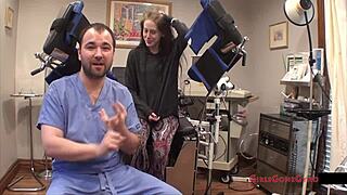Whoa, Lainey's Gyno Exam Exposes Small Tits and Spread Pussy Like Dentist Horror!