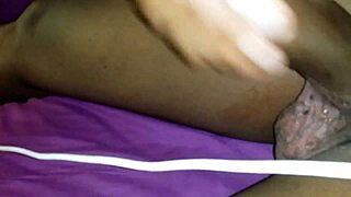 he strokes his throbbing sexy black cock in intense pov before unleashing a massive cum explosion