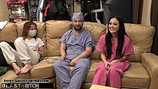 i became nurse blaire celeste's patient but her mouth got blasted with huge cum load deepthroat gagging