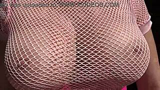 italian milf artemisia's big natural tits bounce wildly in horny outdoor session.