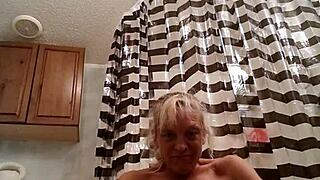sassy babe rams monster dildo deep in her tight wet pussy