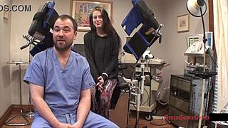 Whoa, Lainey's Gyno Exam Exposes Small Tits and Spread Pussy Like Dentist Horror!