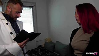 german redhead teen dani luve with saggy natural tits seduces police officer for raw pussy fuck no condom