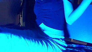 Lonely best friend horny in bra plays with her tight narrow ass up close