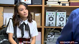 Skinny Asian Fucked Raw On CCTV By Mall Officer!