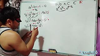 Nerdy japanese student teacher shows emo brazilian bedroom equation demo