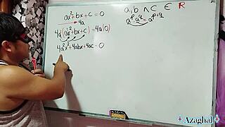 Nerdy japanese student teacher shows emo brazilian bedroom equation demo