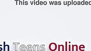 British 18yo girl next door in lingerie gives first time handjob to older neighbor 😍💦