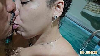 brazilian nympho actress barebacks huge cock poolside between shoots