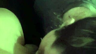 Girlfriend's tattooed latina slut deepthroats my cock sloppy, licks balls, swallows cum before work in thong panties